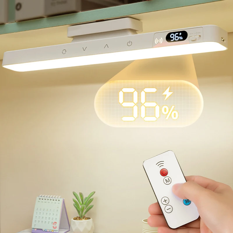 Luminária de Mesa Magnética com Toque, Lâmpada de Mesa Regulável com Bateria Integrada de 2500mAh para Leitura, Armário, Espelho, Luz Noturna Recarregável para Cabeceira