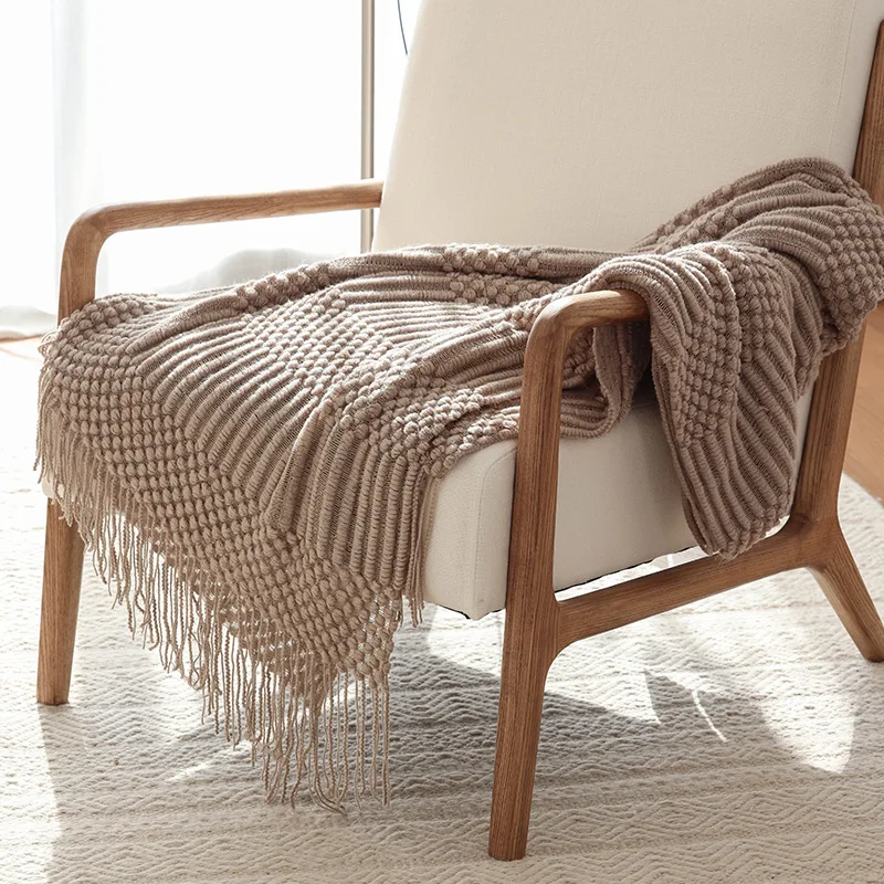Bed Runner Cozy Comfort Blanket  Knitted Bedspread Soft Sofa Chair Throw 130x240 Warm Home Decorations