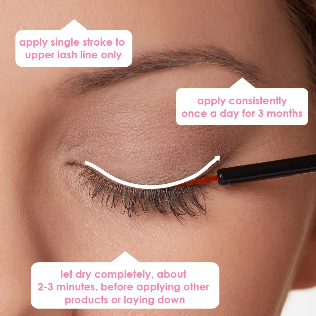 Schnelles Wimpernwachstumsserum, 7 Tage natürlicher Wimpernverstärker, längere, vollere, dickere, lockige Wimpernbehandlung, Augenpflegeprodukte, Make-up