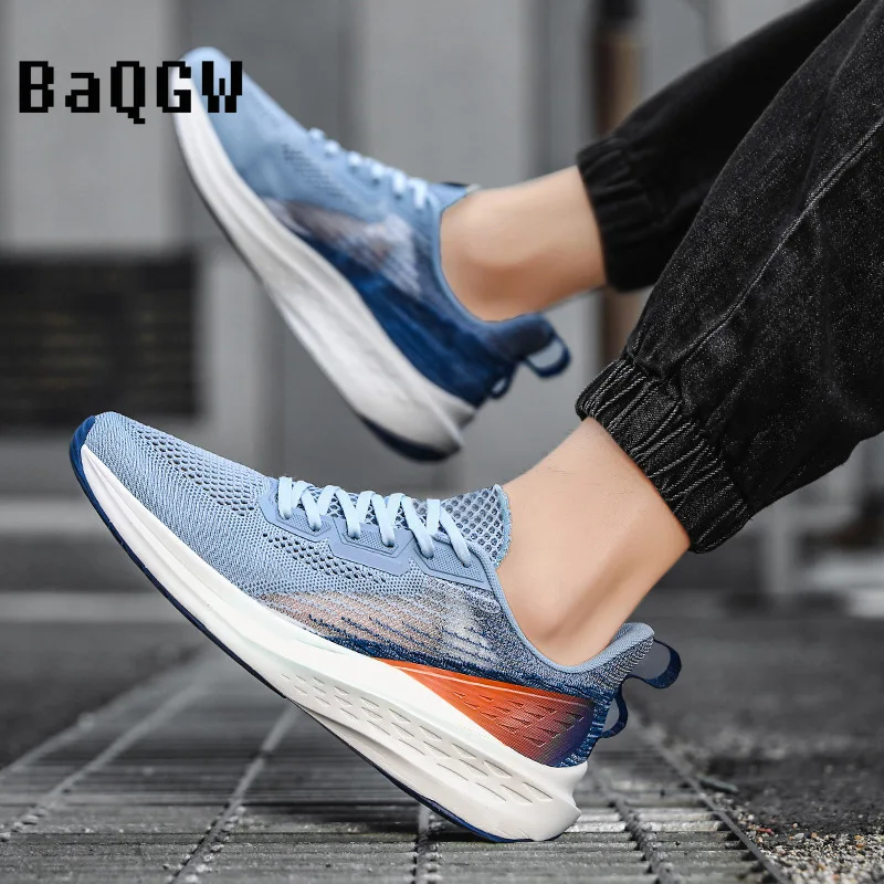 Casual Light-weight Men Running Shoes Fashion Lace-up Non-slip Comfortable Mesh Breathable Men\'s Sneakers Work Safety Shoes