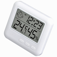 12/24H Digital Electronic Thermometer Hygrometer Indoor Standing Temperature Humidity Meter Humiture Monitor with Alarm Clock