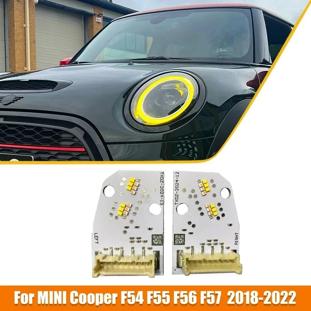 Schede LED Angel Eye giallo per MINI Cooper F54 F55 F56 F57 2018-2022 DRL Luce di marcia diurna Refit Led Chip Board