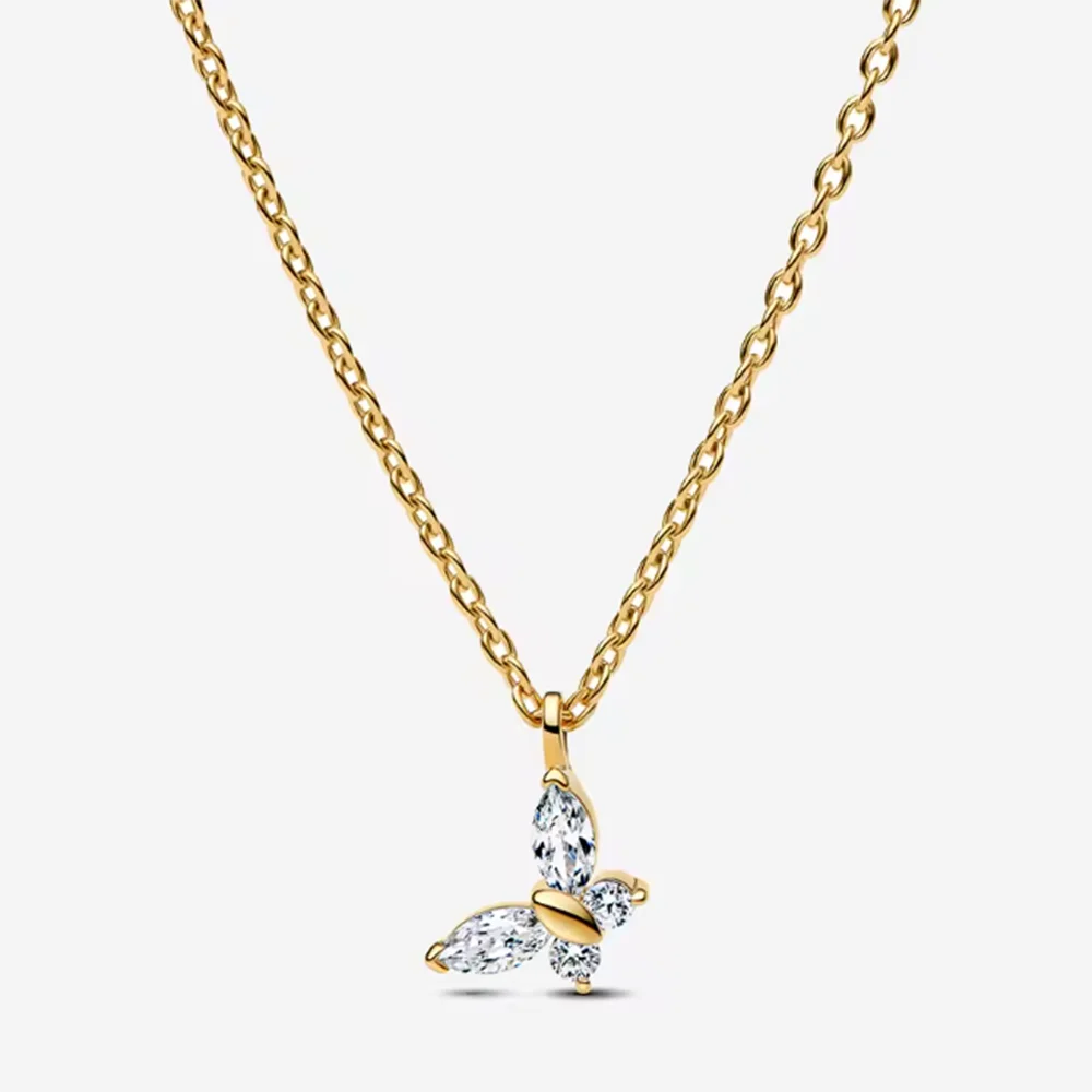 2026 Neue 925 Silber Schleifen-Liebes-Schlüsselanhänger-Halskette für Damen – DIY-Modeschmuck-Geschenk für Hochzeiten und Partys