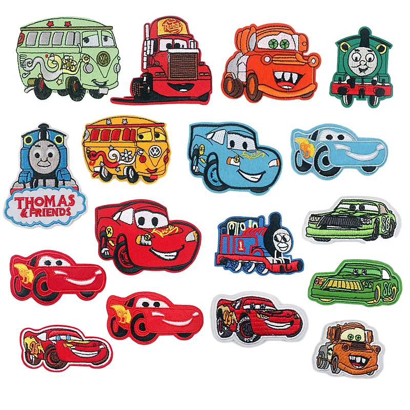 wholesale 17pcs Disney cars cartoon animation embroidered clothes stickers ironing clothing iron patch sewing decorative patches