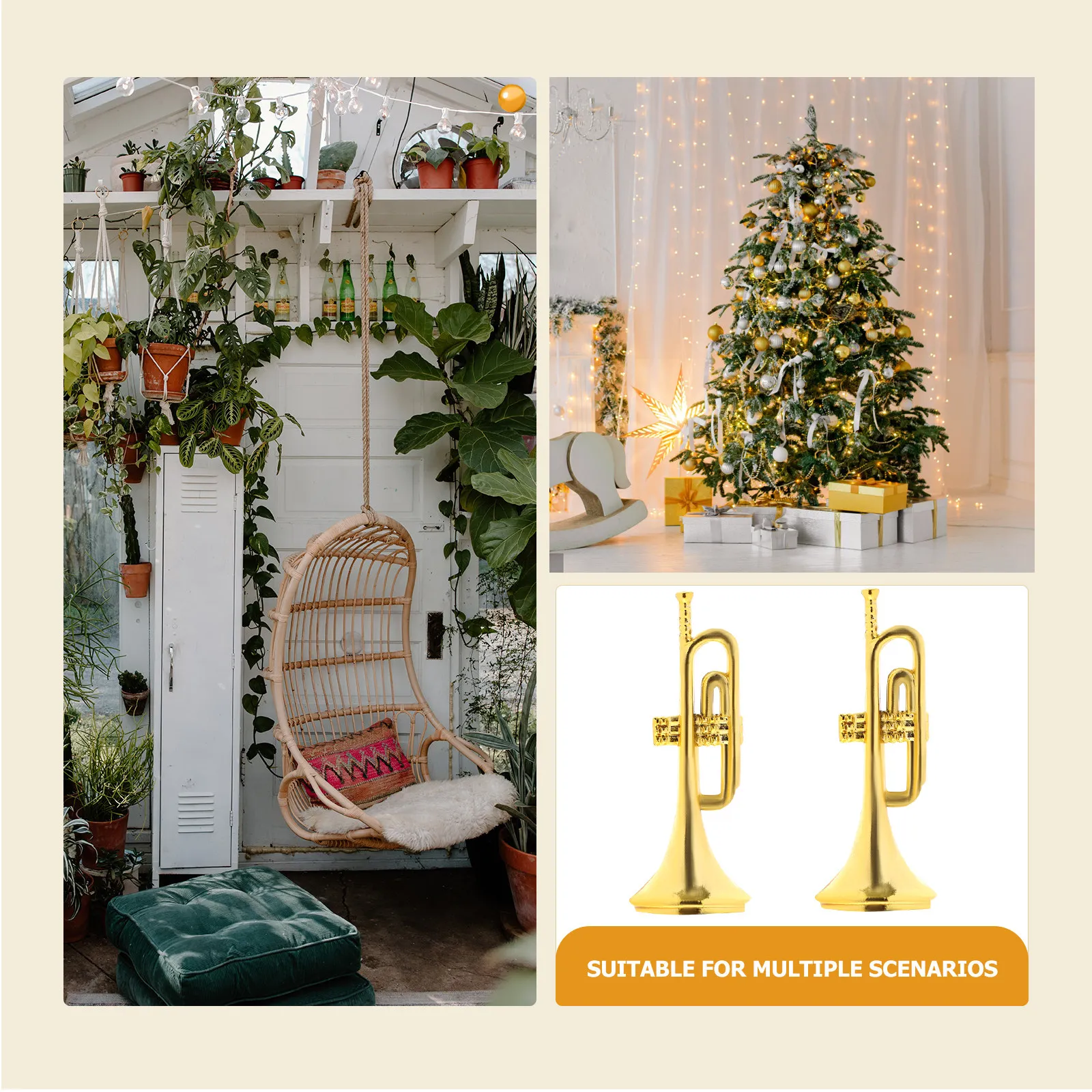 20Pcs Xmas Mini Instruments Or - Musical Instrument Xmas Ornaments ulasan dan harga