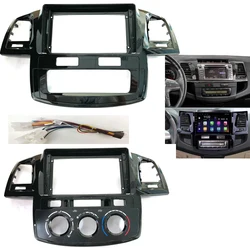 Car Fascias 9 Inch Big Screen DVD player Adapter For Toyota Hilux Fortuner 2005-2014 2Din Dash Audio Fitting Panel Frame Kit