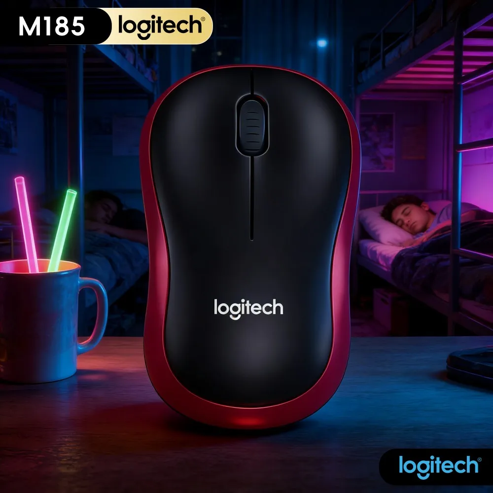 Logitech M185 Wireless Mouse Anti Interference Wireless Signal Work Beside Other Desktop Laptop Home Office Electronics