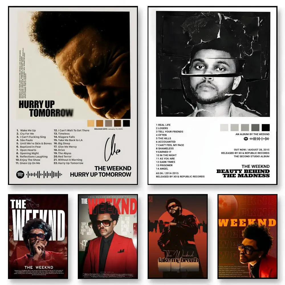 Singer The Weeknd   Music Artist Print Graphic Streaming Film Style Wall Artwork Bedroom Decor Poster