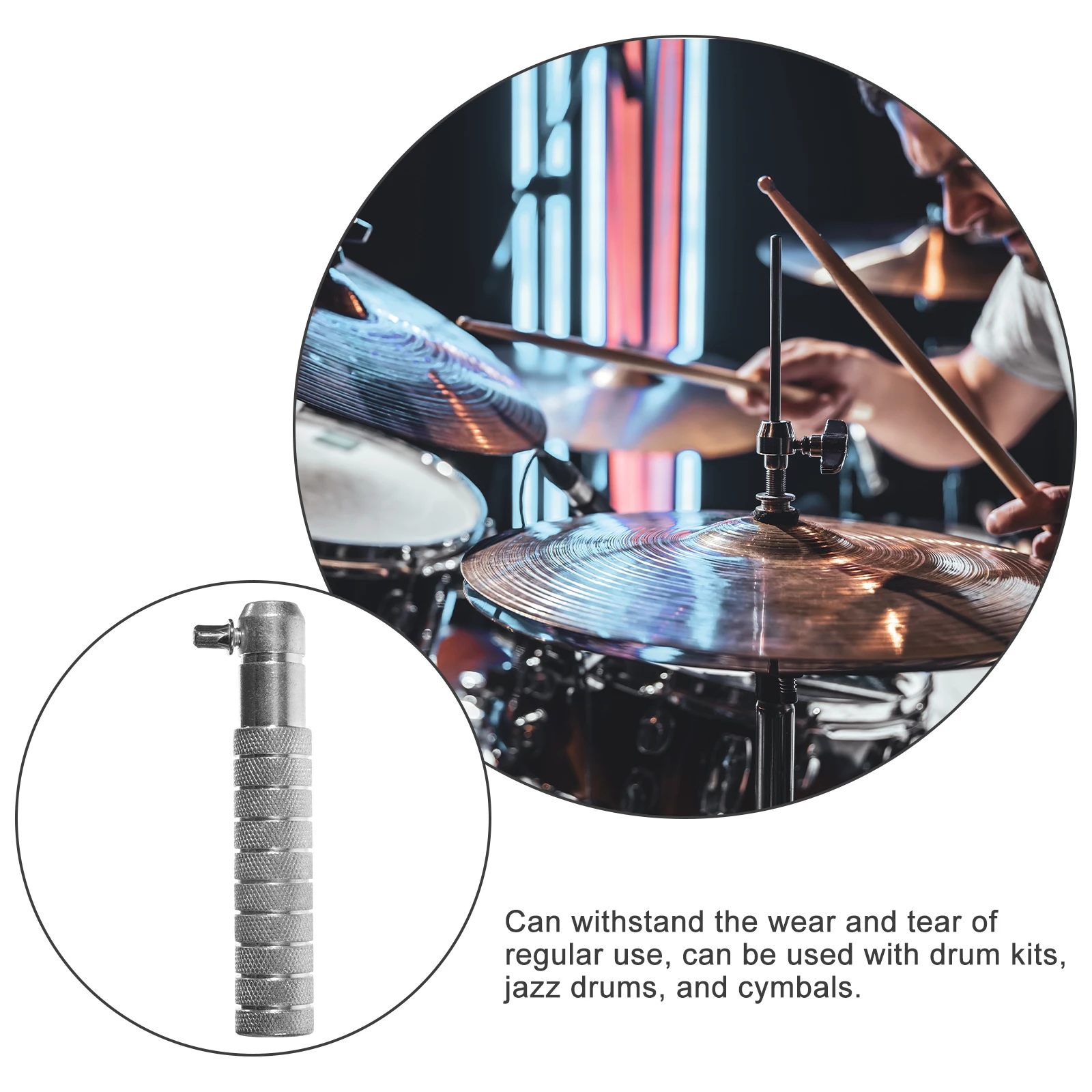 

Drum Kit Accessories Cymbal Stand Counterweight Silver Metal Durable Construction Easy Installation Boom Arm Setup Drum Weight