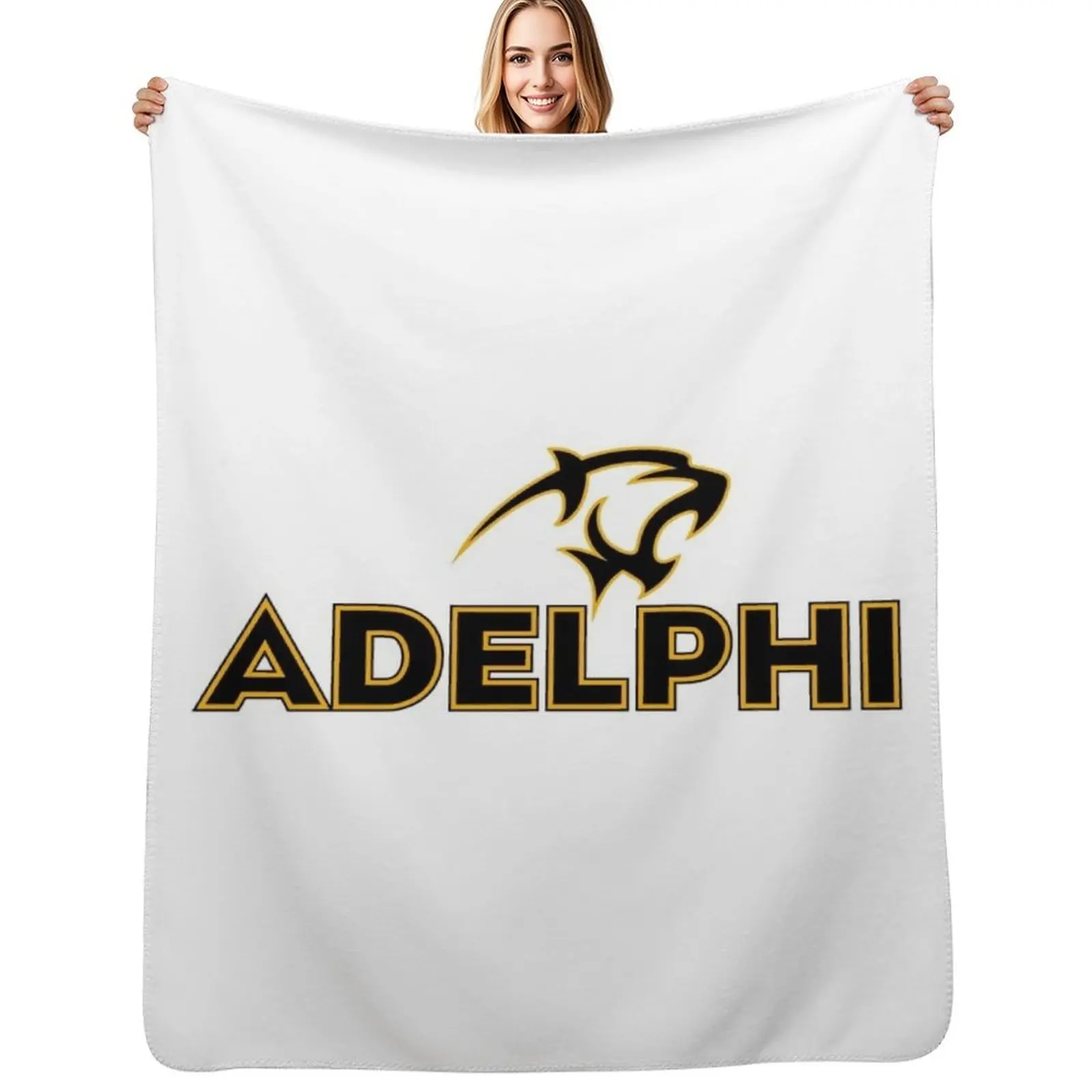 Adelphi Panthers, Adelphi University logo Throw Blanket Warm Throw Blanket Gift for Anniversary