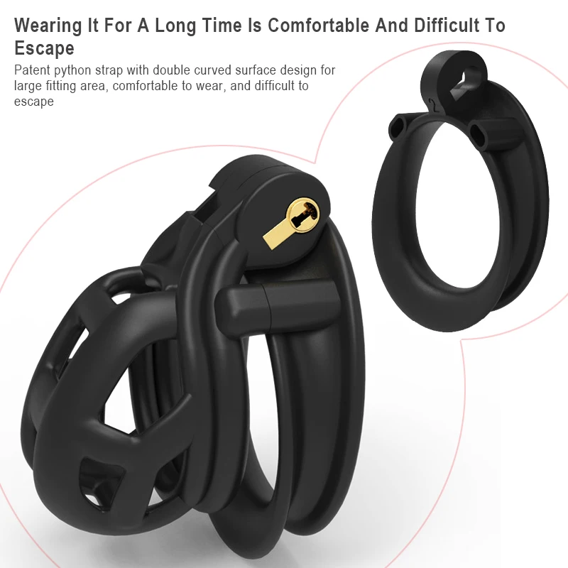 Erotic Goods For Adult Chastity Device Cobra Cock Cage With 4 Penis Ring Sleeve Lock Bondage Belt Fetish Bdsm Sexitoys For Men