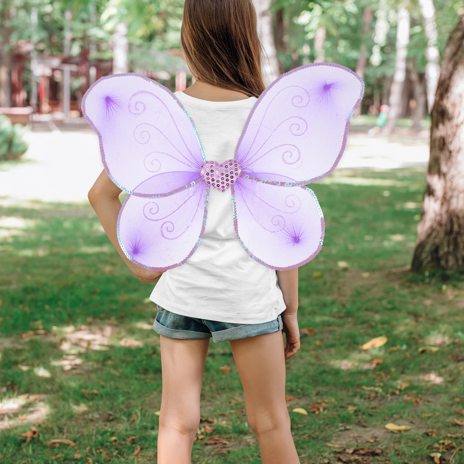 

Costumes Children's Masquerade Party Dress-up Performance Props Outfits Girls Fine Dark Fairy Wings Toddler
