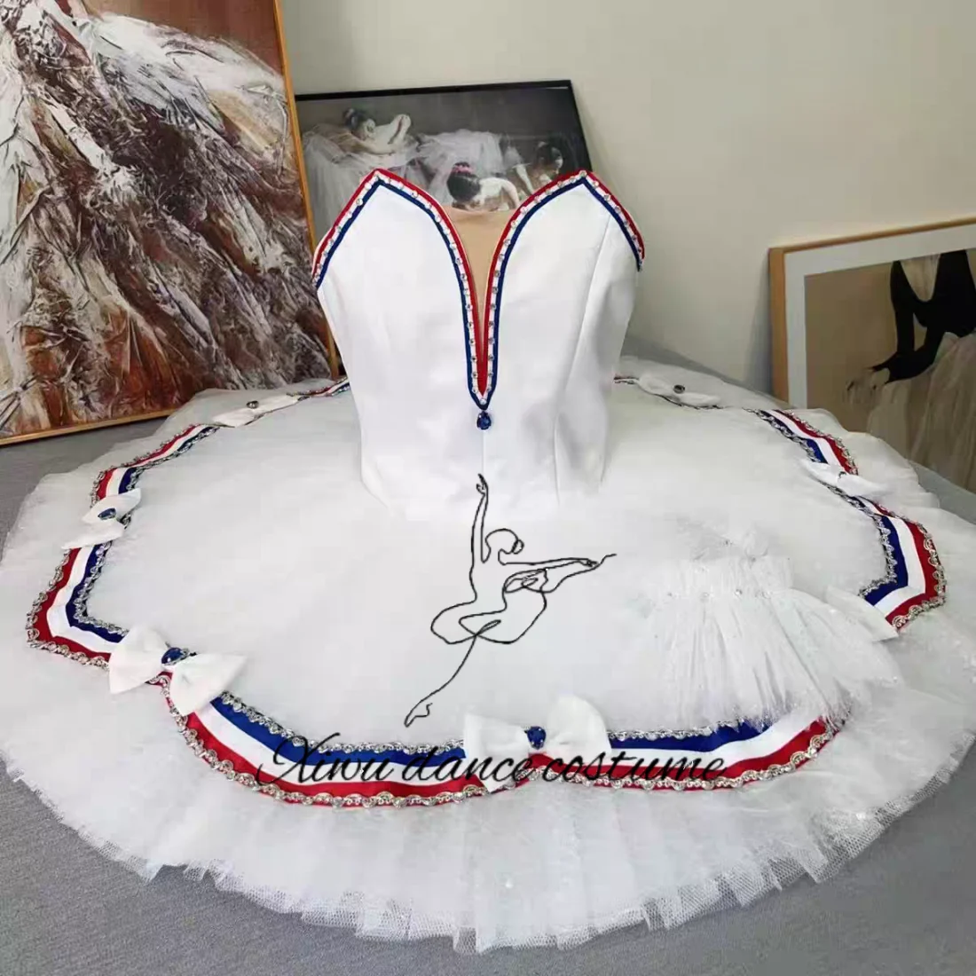 Custom Ballet Tutu Skirts – Parisian Flame Ballet Performance Costumes Made To Order From Your Design-image
