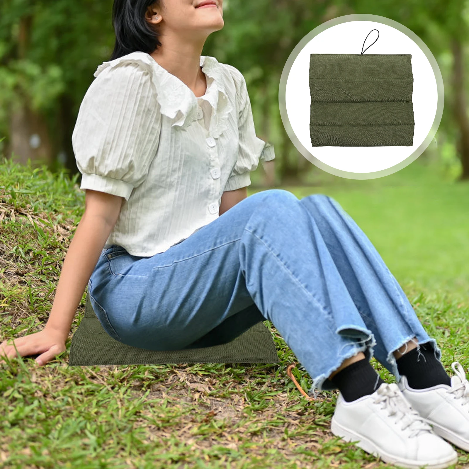 

Waterproof Picnic Mat Camping Cushion Seat Folding Pad Cushions Outdoor Carrying Backpack Sitting Hiking
