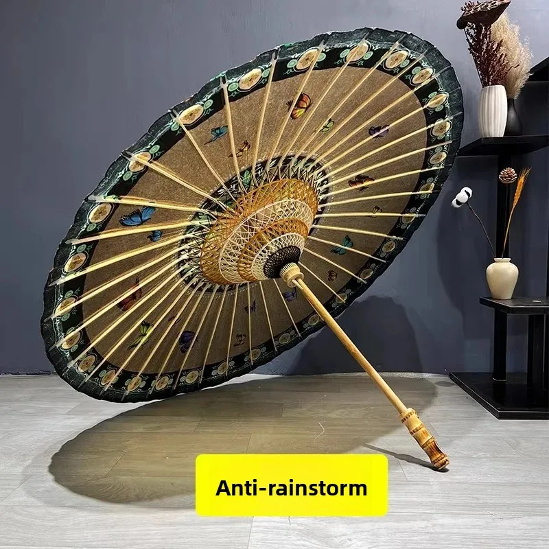 

Chinese wind oil-paper umbrella handmade traditional rain-proof sun-proof men's and women's ancient Hanfu prop umbrella