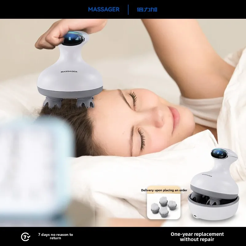 Smart Electric Head Cervical Massager Fully Automatic Cat Paw Scalp Massager, Meridian Dredging Massage Device Ideal Lover Gift