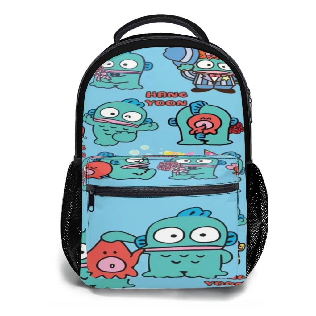 Grande capacidade Cartoon Schoolbag para meninas, Clownfish, mochila do estudante do ensino médio, 17"