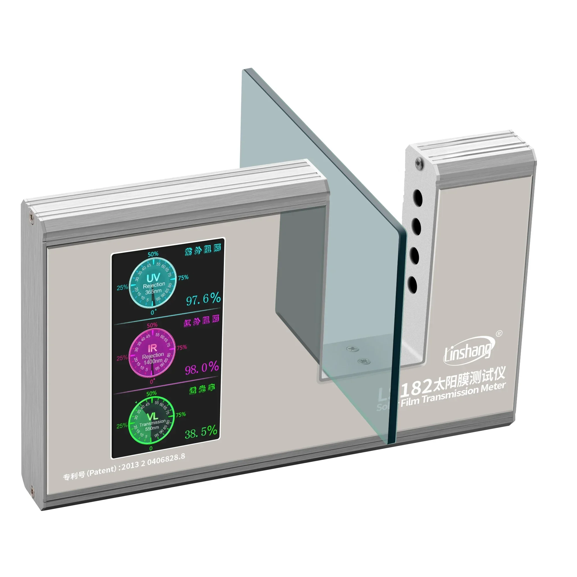 SHGC Window Tint Meter Linshang LS182 with UV IR Rejection Rate Visible Light Transmittance Solar Heat Gain Coefficient