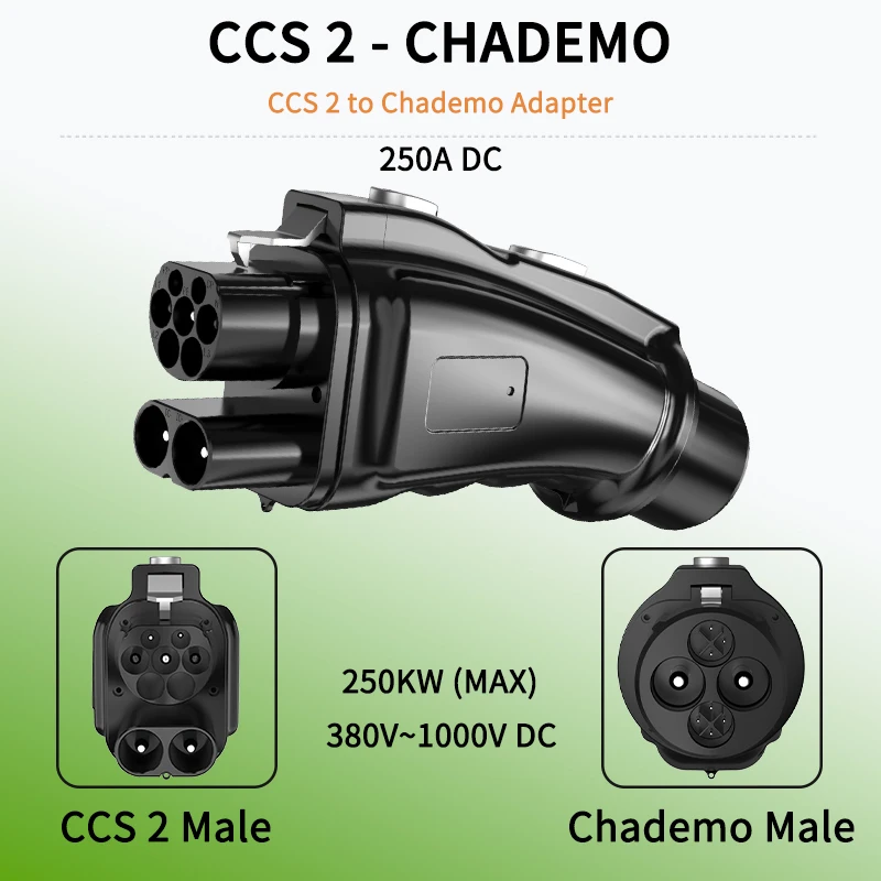 WUFEN for Japanese Brand Car CCS2 to Chademo Adapter 250A CCS2 Supercharger DC EV Charger Adapter CCS to Chademo Connector 250KW