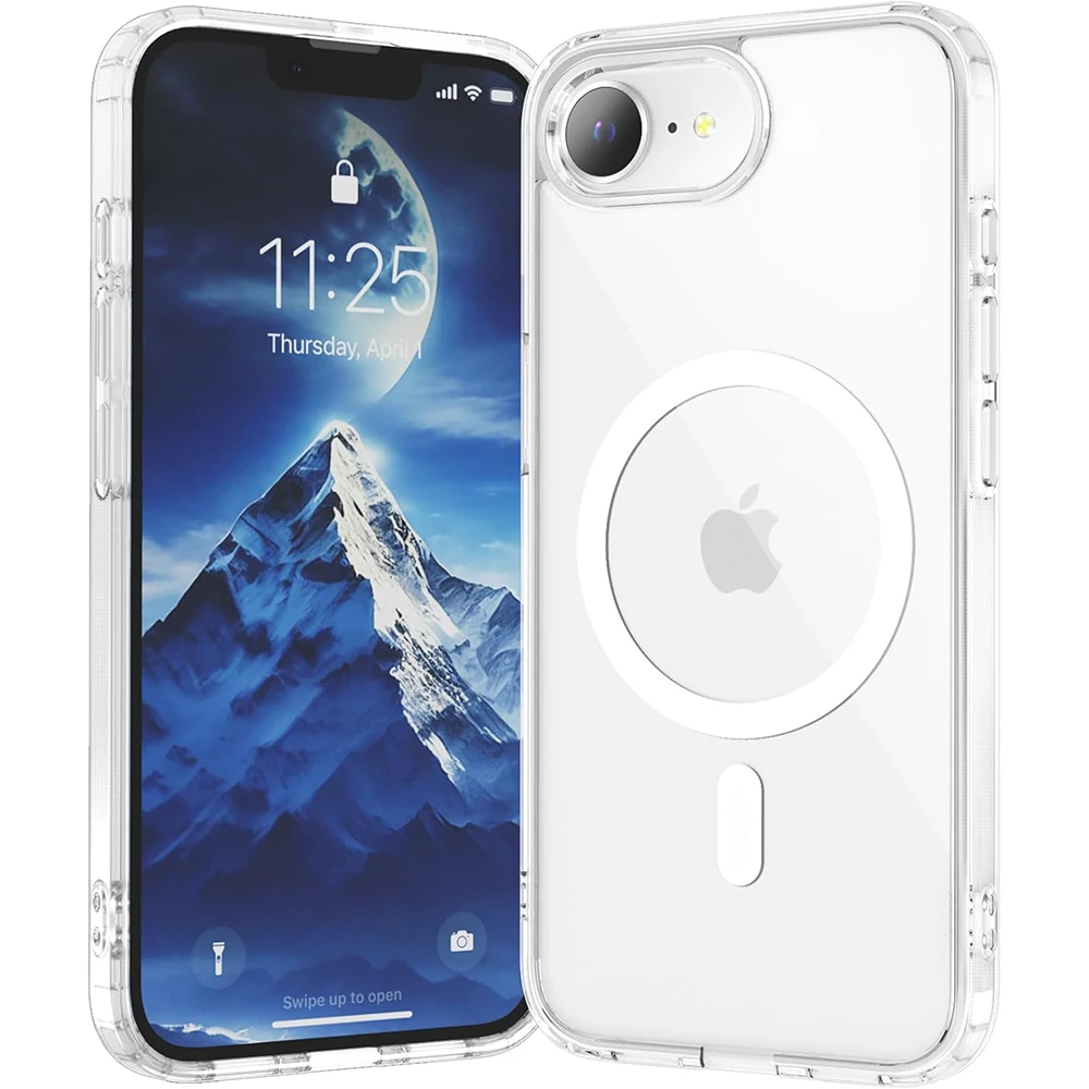 

Strong Magnetic Magsafe Case For iPhone 16E 16 E Hybrid Shockproof Cover For Iphone SE 4 SE4 2025 Clear Hard Back Silicone Shell