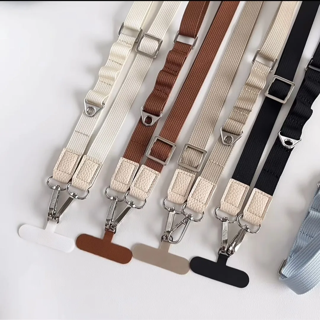 Phone Lanyard for Hiking Camping Mountain Climbing Pendant Adjustable Crossbody Neck Hanging Universal Double Buckle Anti-Theft