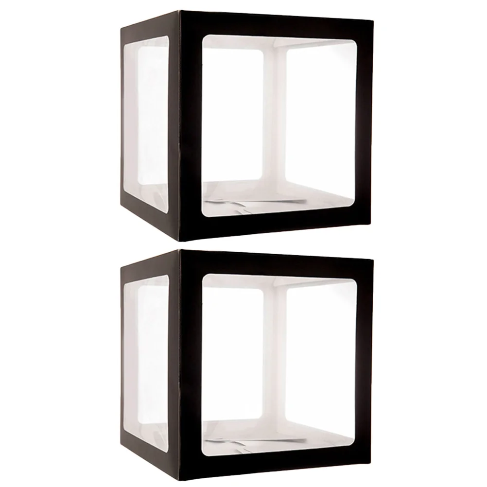 

2pcs Clear Balloon Boxes 10X10X10Cm Transparent Cube Party Decorations Birthday Wedding Balloon Display Holders Plastic