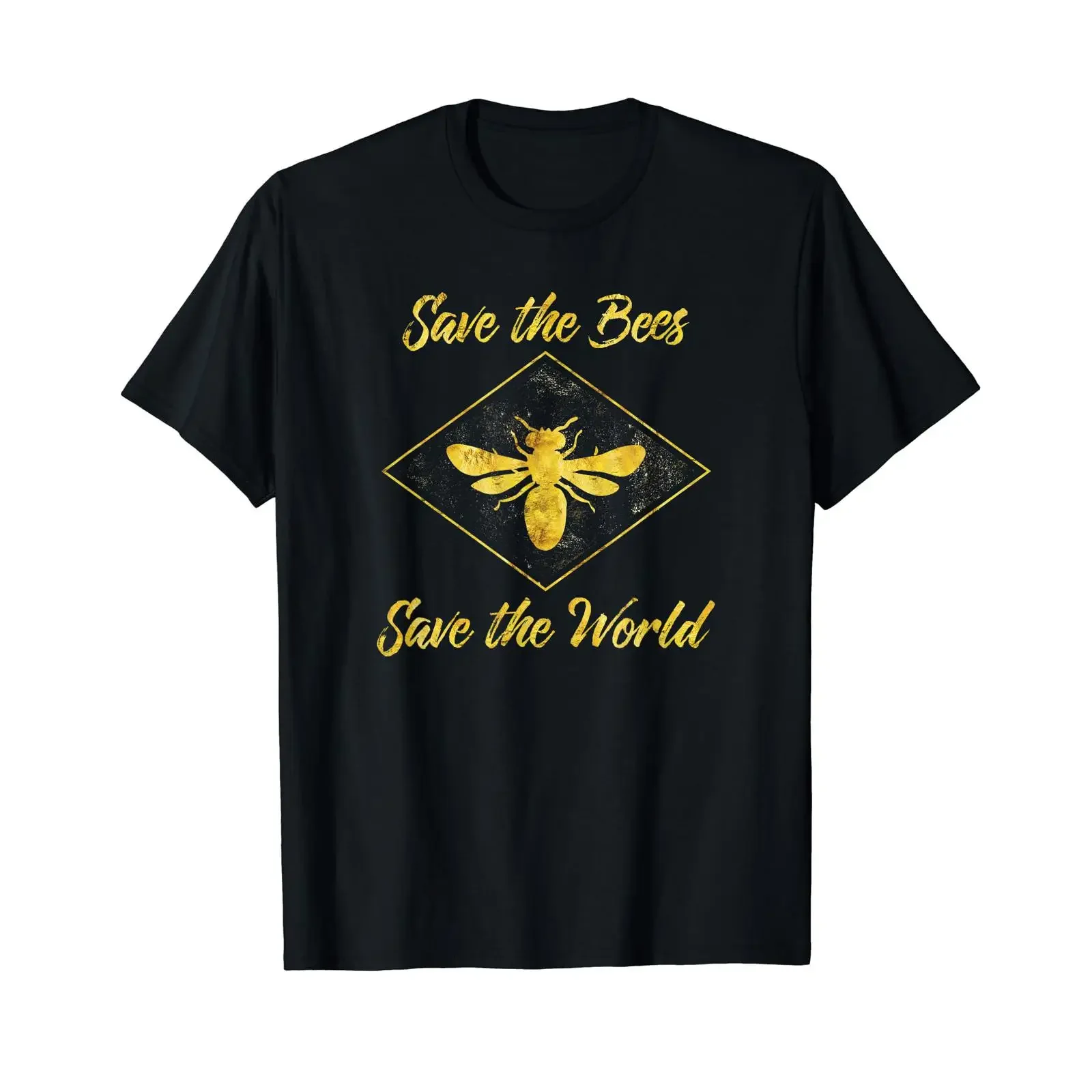 Save the Bees World Environmental Beekeeper T Shirt vintage Washed Stretched Versatile Stylish Slightly Top For Everyday Wear