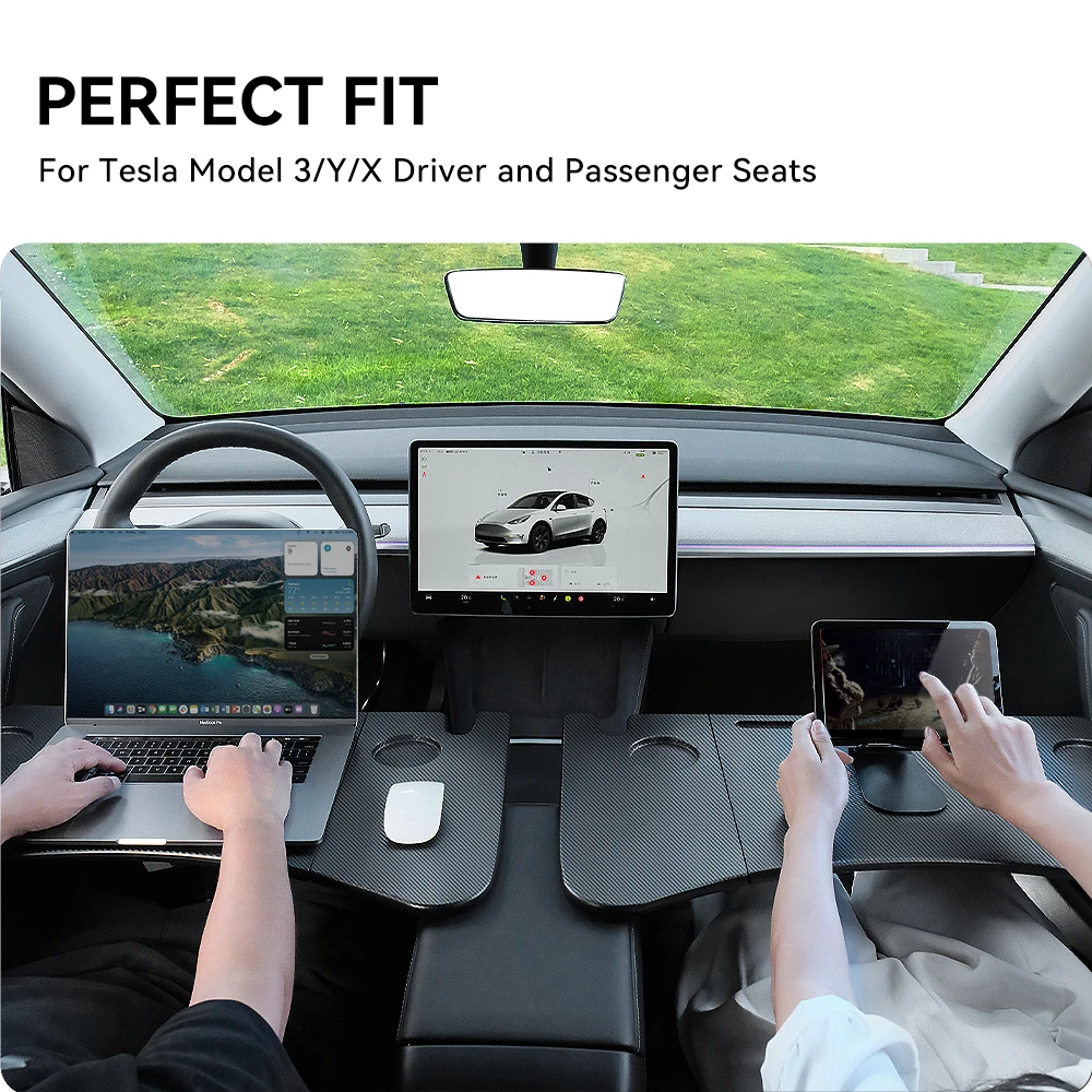 YZ For Tesla Model 3 Highlan Modle Y X S 2018-2024  Steering Wheel Laptop Tray Travel Desk Portable Office Table Car Accessories