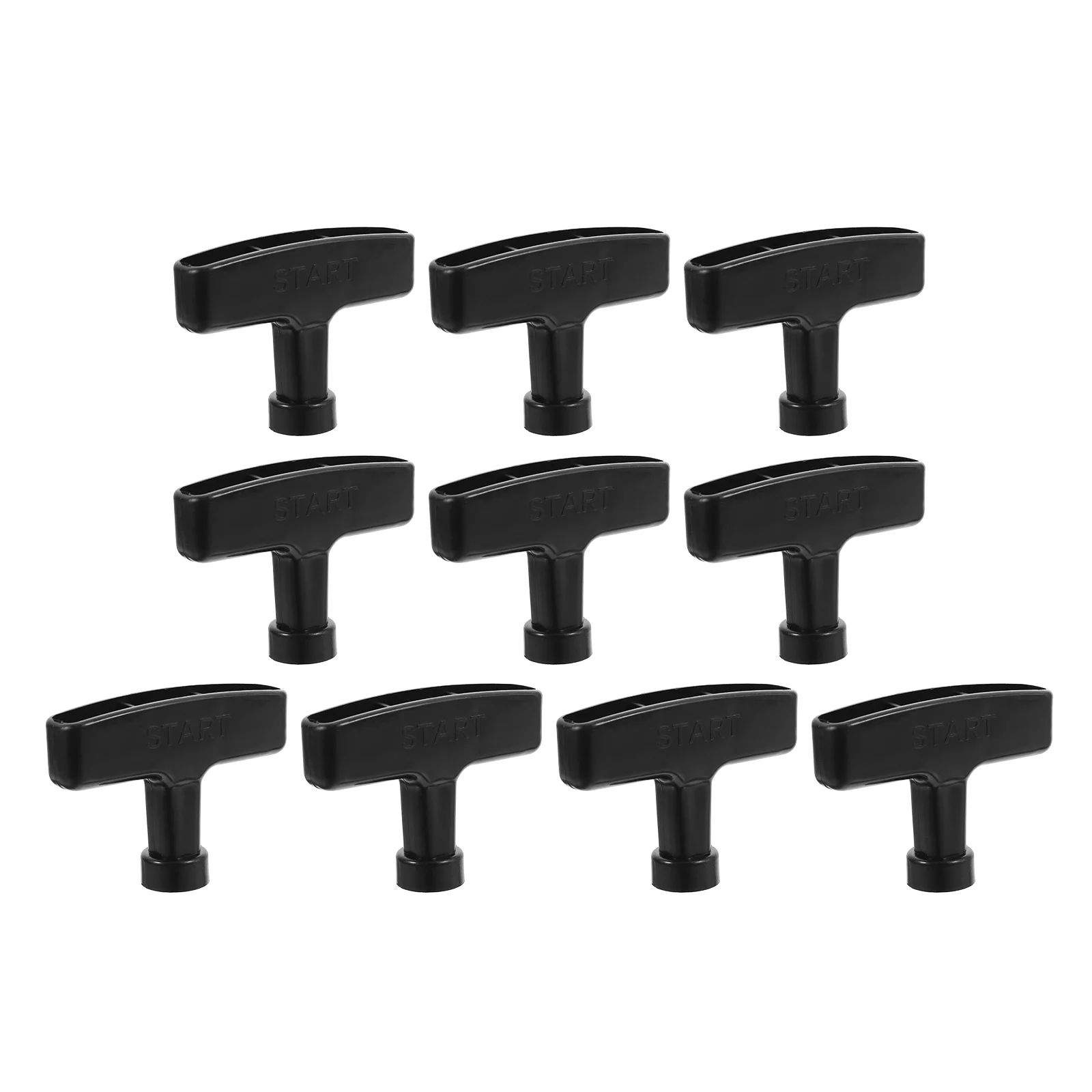 

10 Pcs Gasoline Engine Handle Re-coil Starter Pull Replacement Grip Cord Black Generator