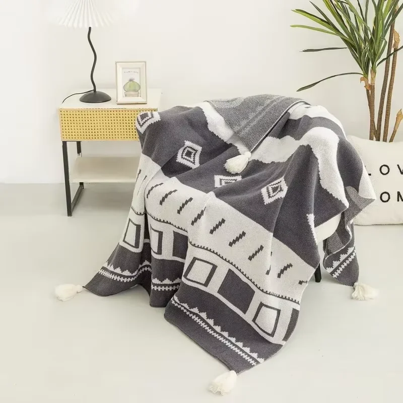 

Bohemian Blanket Soft Sofa Cover Summer Blanket Office Nap Blankets Air Conditioning Blankets Knit Blanket For Travel