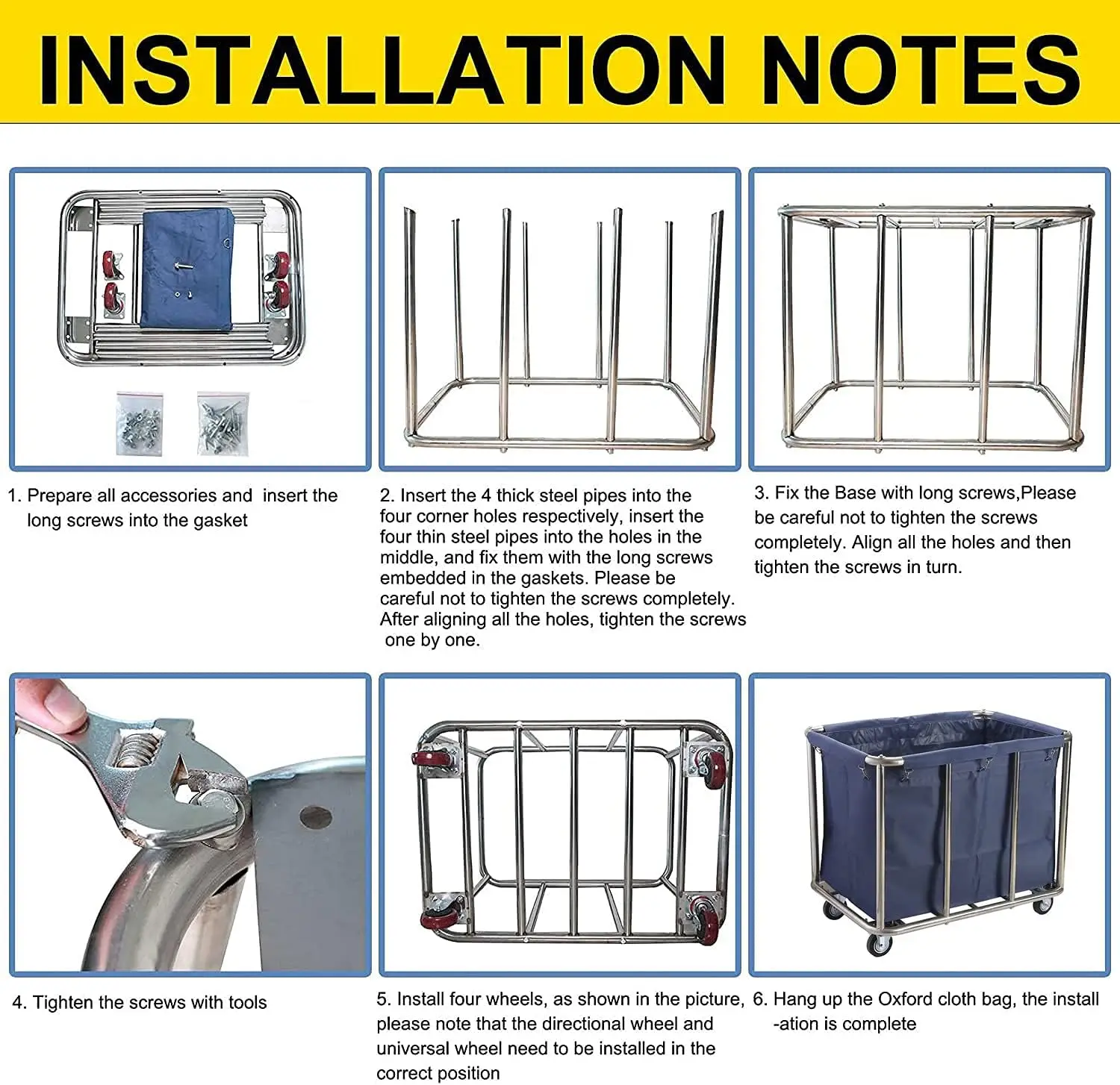 عربة غسيل كبيرة بعجلات منظم سلة تخزين دوارة شديدة التحمل، شاحنة تحميل 330 رطل للعائلة الكبيرة أو الفنادق التجارية