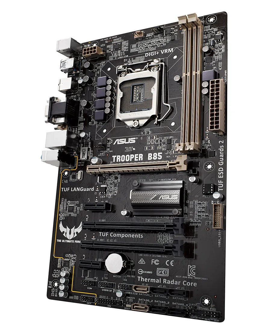 ASUS TROOPER B85+I3 4150 cpu LGA 1150 Motherboard set 2×DDR3 16GB Intel B85 PCI-E 3.0 4×SATA III USB3.0 VGA ATX