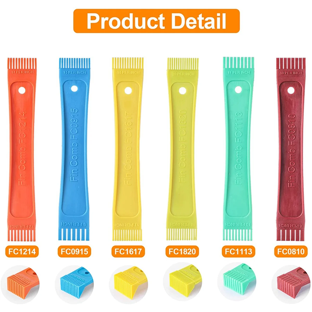 مجموعة مشط زعنفة حلقية FCR6 ، مكيف هواء ، تصويب ، مبخر ، لفائف مكثف ، مشط زعنفة تيار متردد ، مستقيم