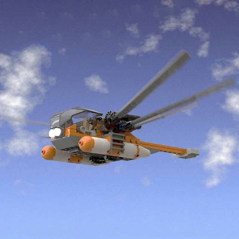 Klocki konstrukcyjne Moc Seria Militarna Ornithopter SAR1 Model Helikoptera Technologia Myśliwiec Cegły DIY Zabawki do Składania Prezenty
