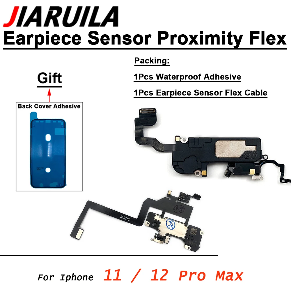 1Pcs Earpiece With Proximity Light Sensor Flex Cable For iPhone X XR XS MAX 11 12 Pro max Mini Ear Speaker Replacement Parts