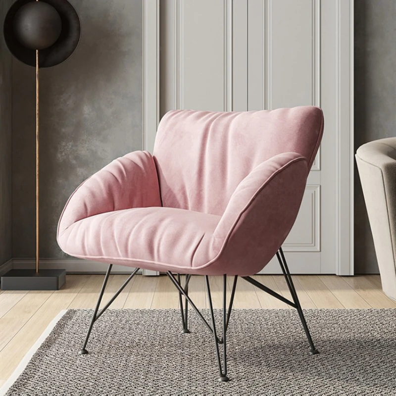 Nordic single sofa balcony leisure chair small apartment living room modern lazy sofa apartment homestay simple single chair