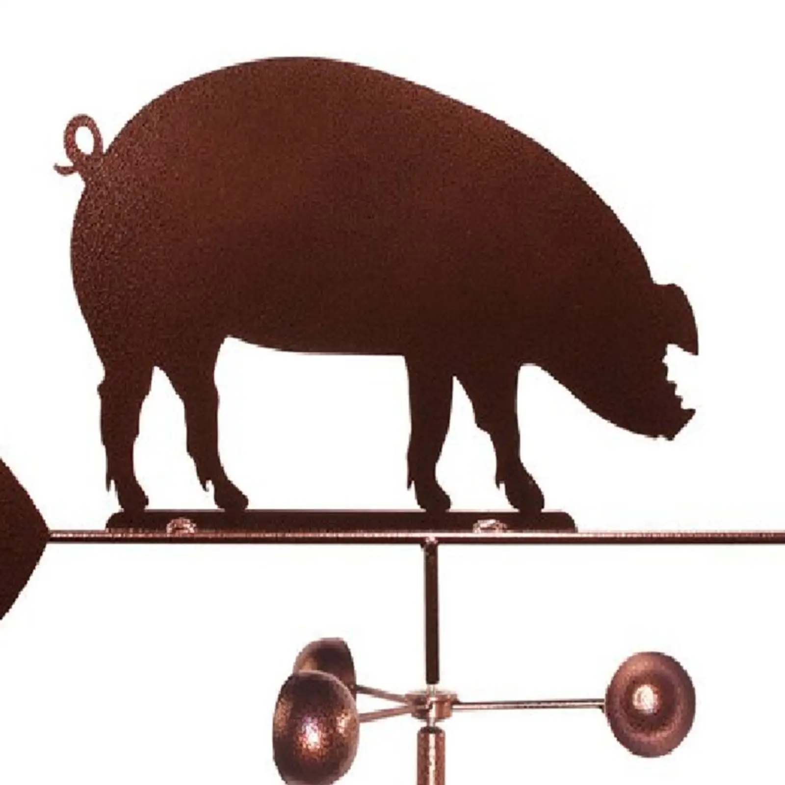Iron Pig Weathervane Wind Direction Tool Art Deco Style for House Roof Shed Yard