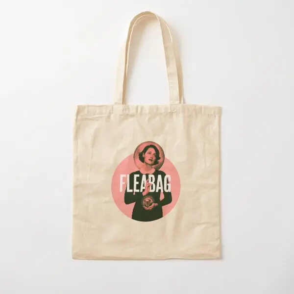 Fleabag Cotton  Canvas Bag Grocery Unisex Tote Shoulder Bag Foldable Fabric Printed Travel Casual Reusable Women Handbag Shopper