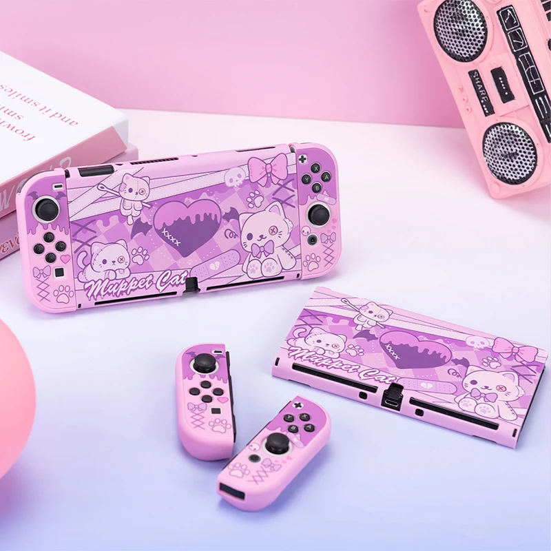 

Для Nintendo Switch чехол OLED аксессуары разделенный защитный жесткий чехол Kawaii PC оболочка для переключателей аксессуары портативная консоль игры