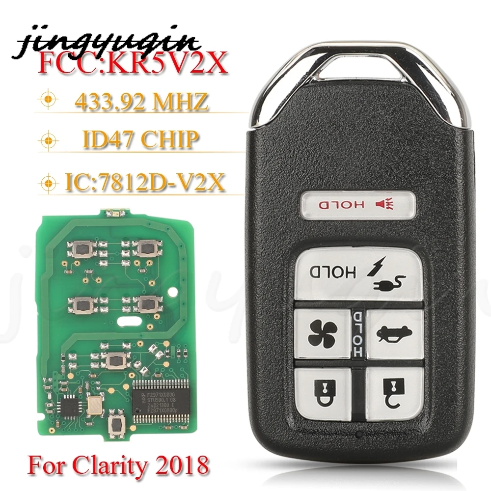 jingyuqin V42 KR5V2X Car Remote Key Fob 433.92MHz ID47 A2C98676600 7812D-V2X For Honda Clarity 2018 Car Accessories