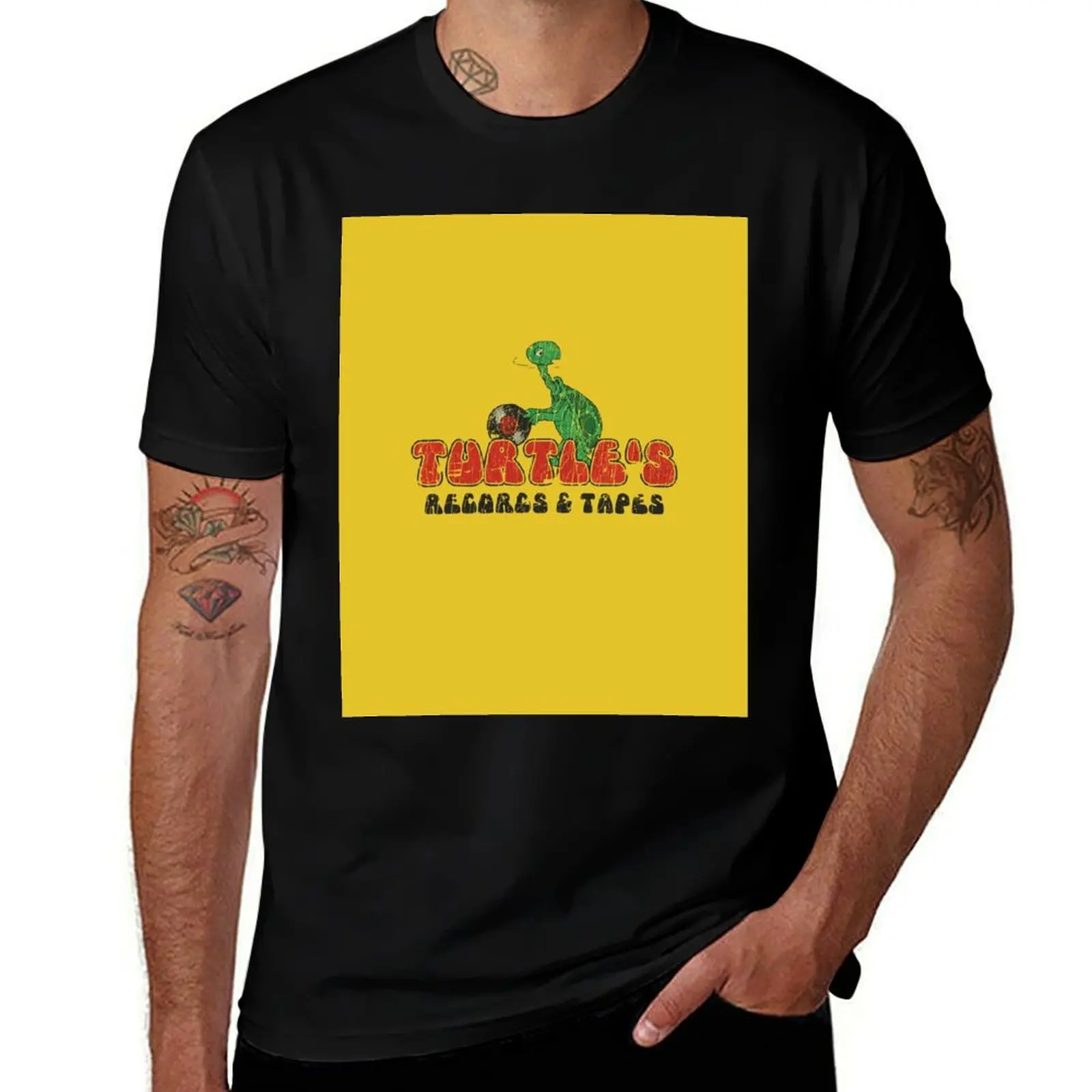 Turtle's Records & Tapes T-Shirt Big Size Daily Wear T-Shirt