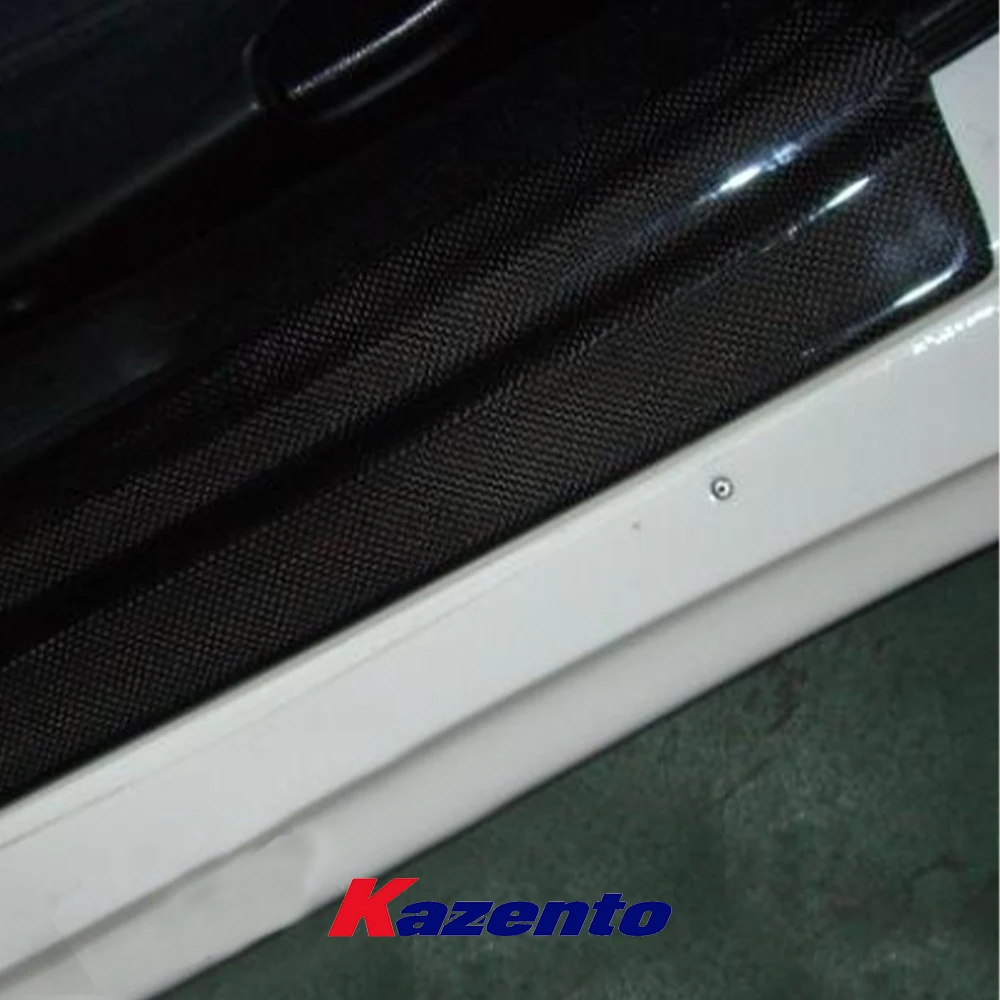 For Mazda RX-7 FD RX7 FD3S KZ Style Carbon Fiber Side Door Sill Panel Cover Pair