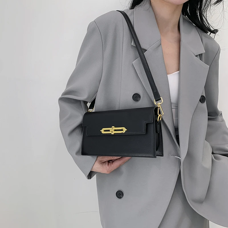 Square Bags for Youth Women Trend 2024 Fashion Luxury Brand Solid Color Purse Ladies Pu Leather Messenger Bag Sac De Luxe Femme