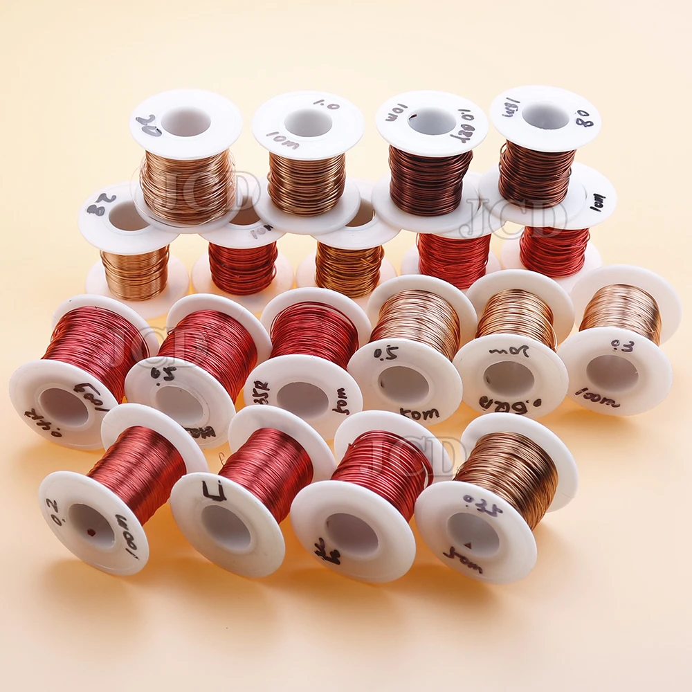 1 لفة الأسلاك النحاسية 0.2 ~ 1.0 مللي متر كابل الأسلاك النحاسية سلك المغناطيس الأسلاك المطلية بالنحاس سلك لف النحاس بالمينا
