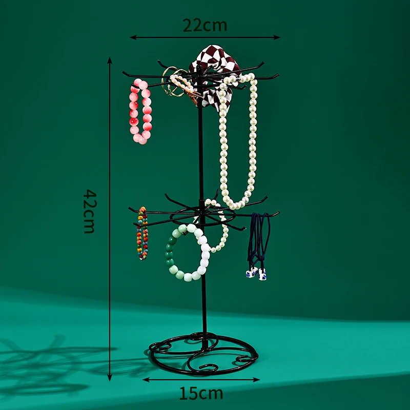 Creative Iron Jewelry Organizer, Multilayer Storage Rack for Necklaces & Bracelets