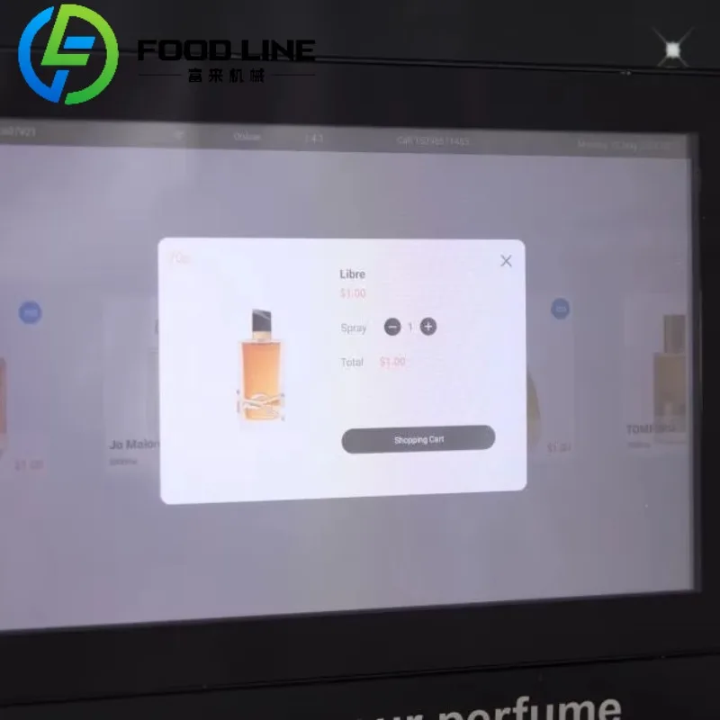 Custom Germany Automatic Card-Operated Perfume Vending Machine Capacity Accepts Coin QR Code Token Metal Shopping Malls