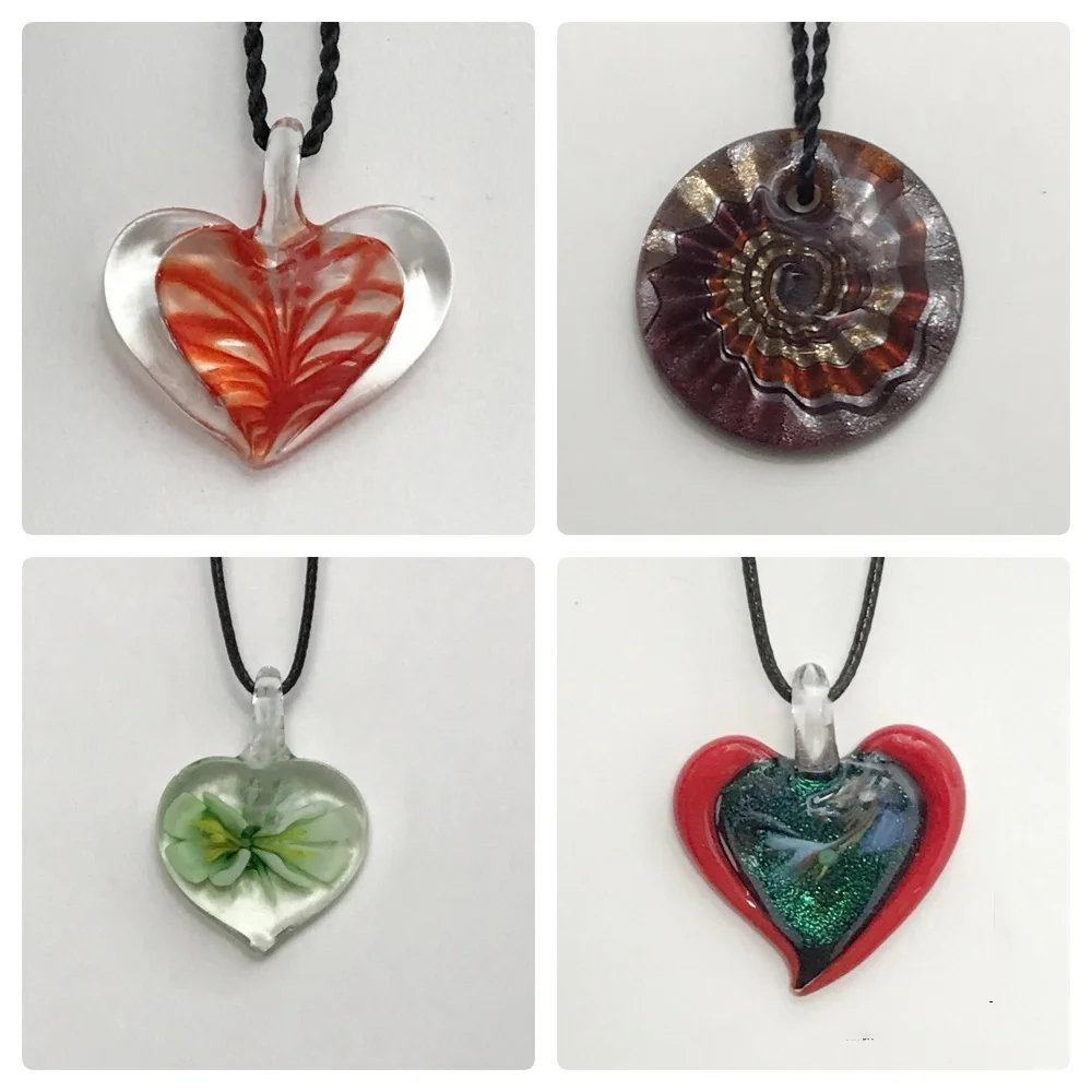 Handmade Murano Glass Pendant Women\'s Necklace Multiple Style Unusual Shaped Glass Jewelry Fit Wedding Party Surprise Gifts