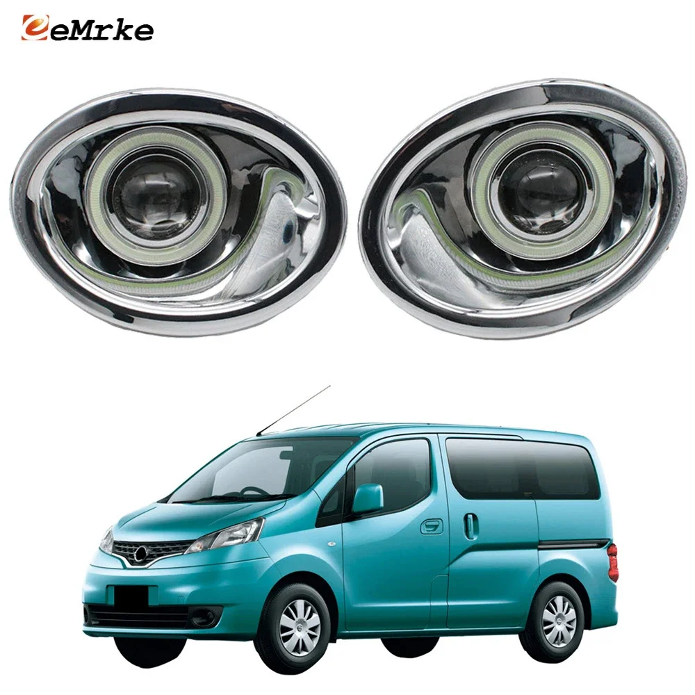 

eeMrke LED Angel Eyes DRL Daytime Running Lights For Nissan Evalia NV200 Vanette for Mitsubishi Delica D:3 Fog Lights Assembly