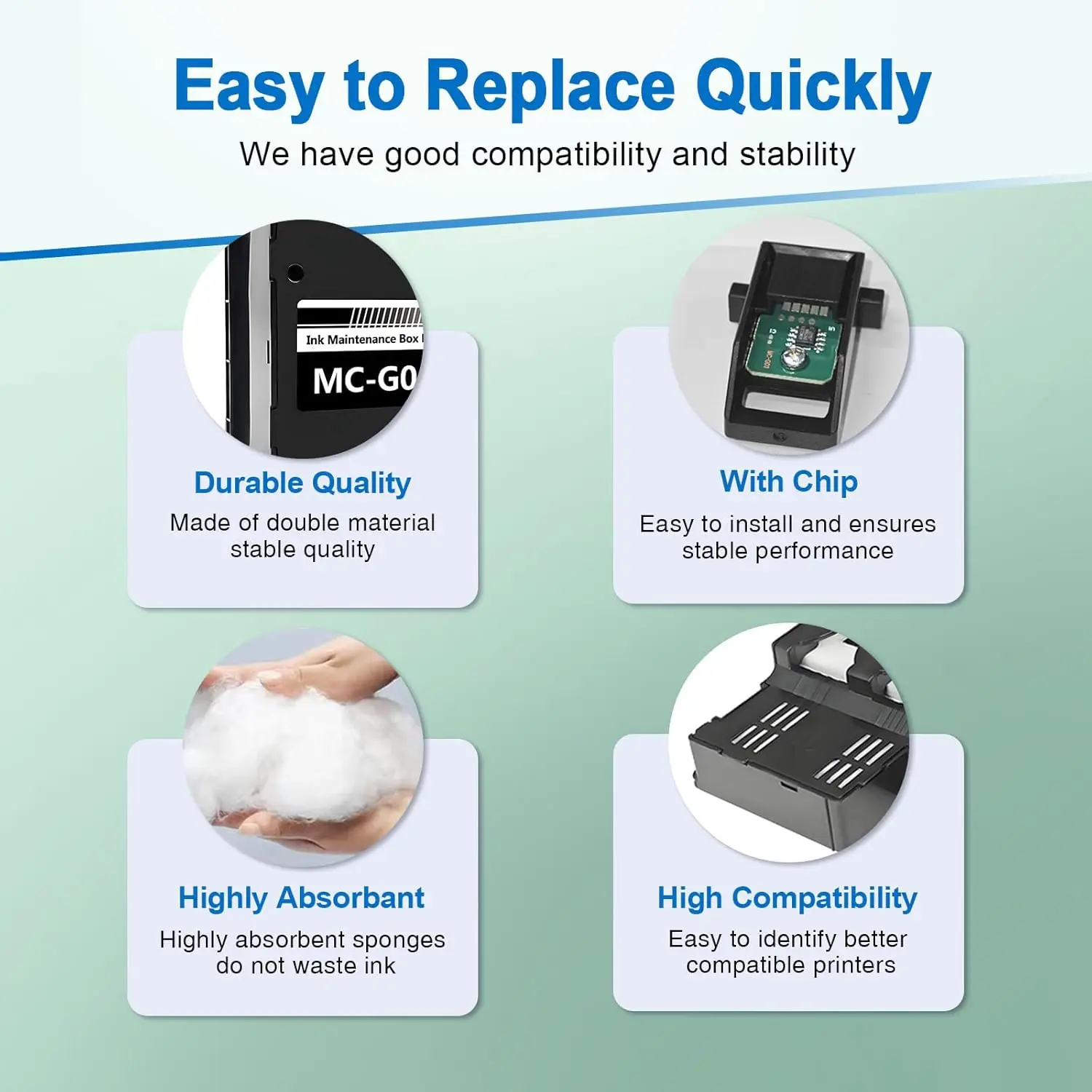 MC-G04 صيانة خرطوشة خزان جمع الحبر النفايات لطابعات Canon PIXMA G1330 G3370 G1430 G2470 G3470 G3471 G3472 G4470 #3