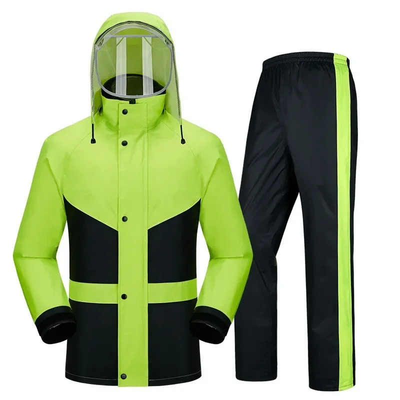 Motorcycle Raincoat Suit Rainstorm Prevention Jacket Pants Camping Hiking Fishing Raincoat Moto Raincoat Motorcyclist Rider Rain